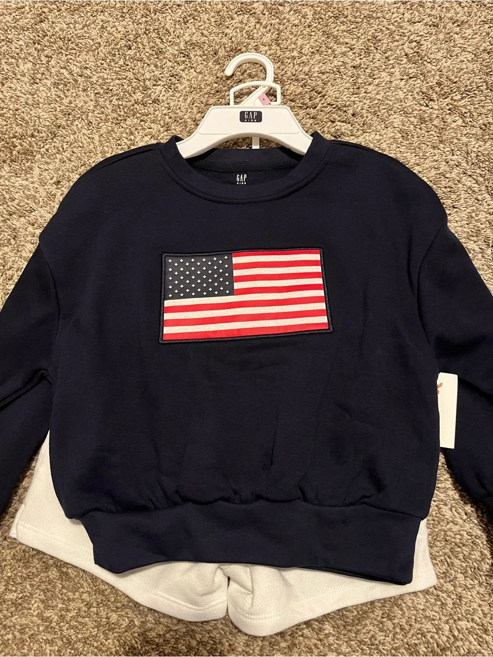 GAP Navy Crewneck Sweatshirt and shorts